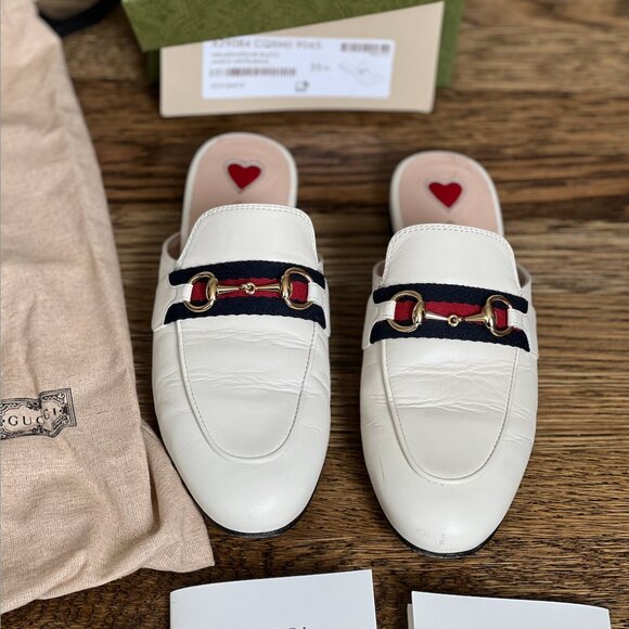 Gucci Women's Princetown Leather Slipper, 35.5, White - Picture 2 of 4